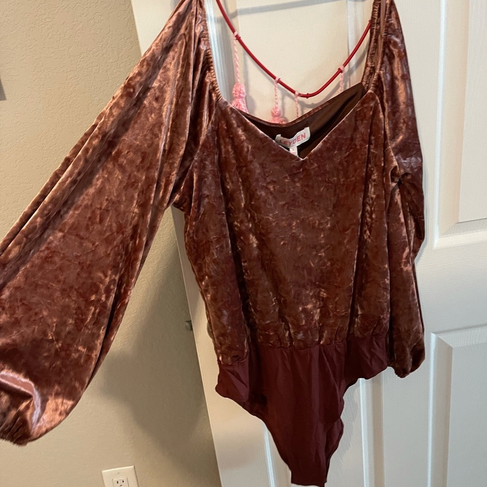 Velvet bodysuit, nwt